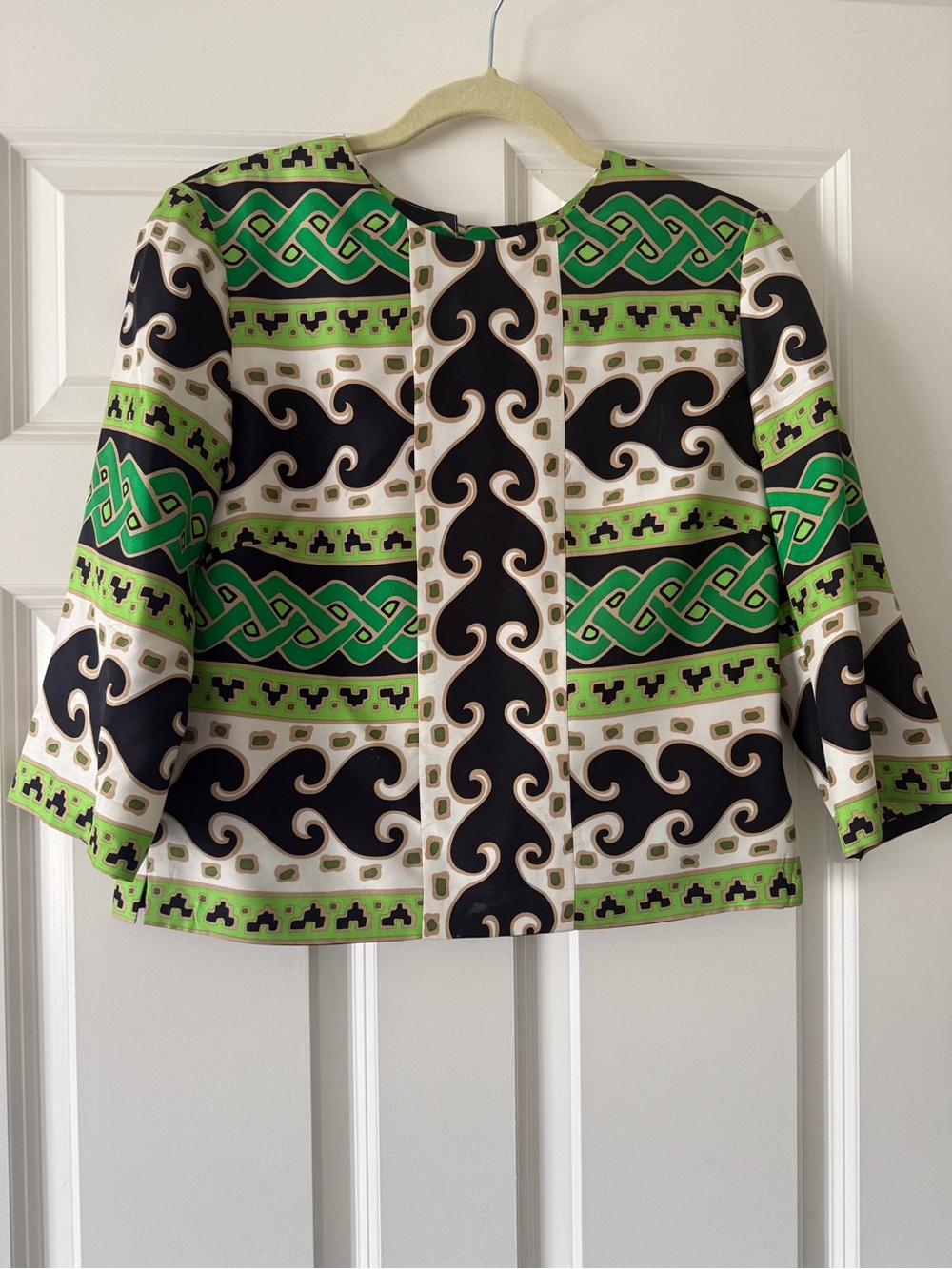 Vintage Cropped Silk Blouse